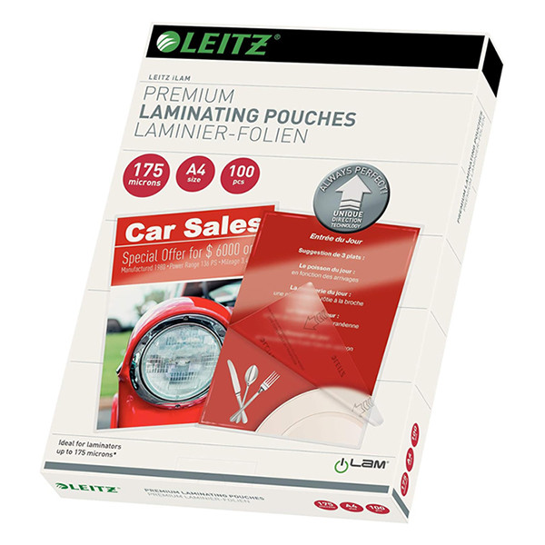 Leitz iLAM bolsa para plastificar A4 brillante 2x175 micras (100 piezas) 74830000 211094 - 1