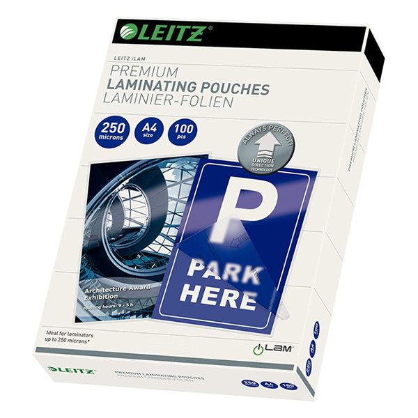 Leitz iLAM bolsa para plastificar A4 brillante 2x250 micras (100 piezas) 74840000 211096 - 1