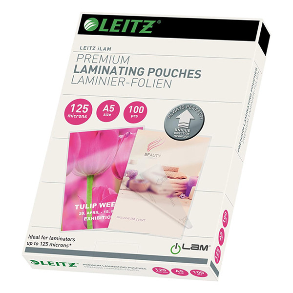 leitz ilam bolsa para plastificar a5 brillante 2x125 micras 100 unidades