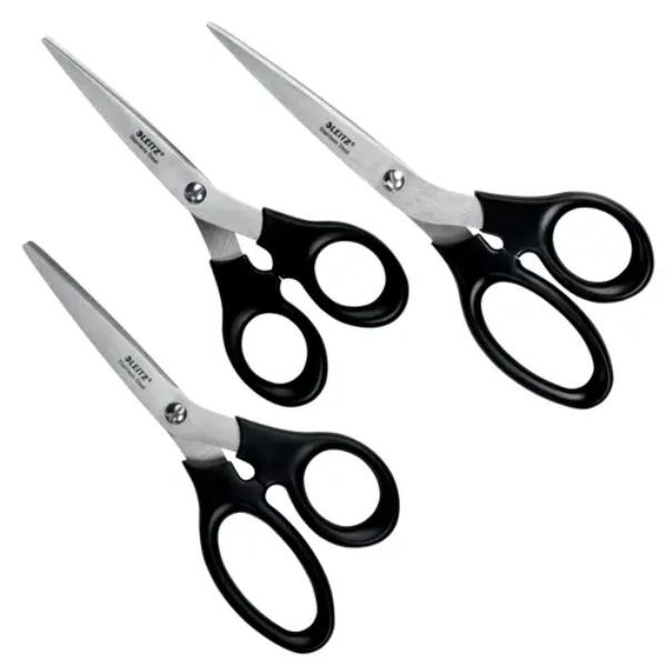 Leitz pack de 3 tijeras negras (164/185/200mm) 427123 - 1