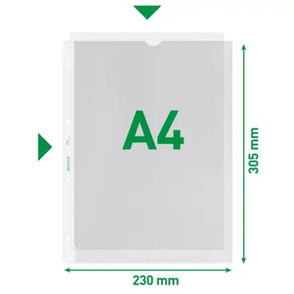 Leitz premium funda transparente A4 4 agujeros 130 micras (100 unidades) 211488 - 4