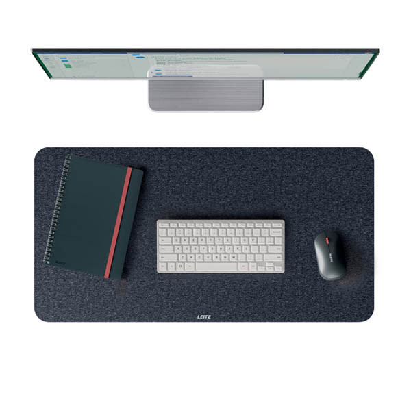Leitz protector de escritorio de fieltro 36 x 70 cm gris oscuro 213463 - 1