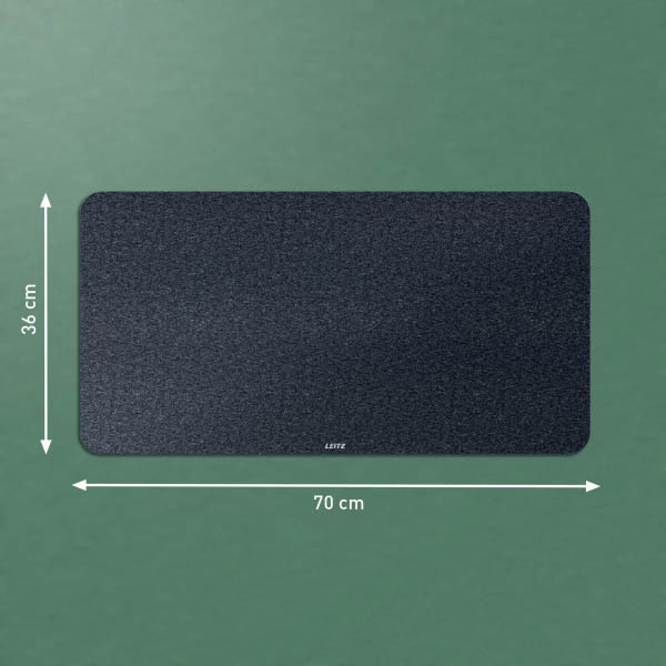 Leitz protector de escritorio de fieltro 36 x 70 cm gris oscuro 213463 - 2