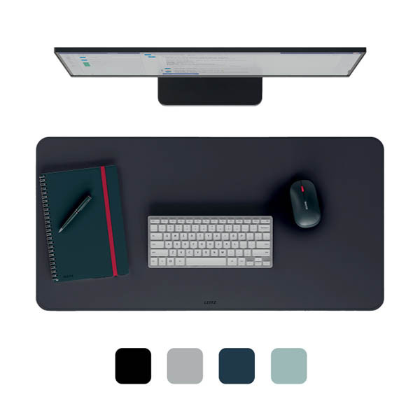 Leitz protector de escritorio efecto cuero 40 x 80 cm negro