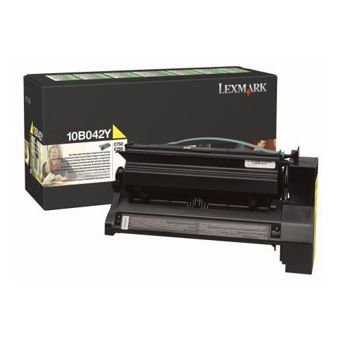 Lexmark 10B042Y toner amarillo XL (original) 10B042Y 034300 - 1