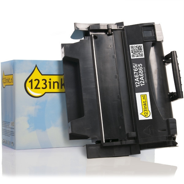 Lexmark 12A6765 / 12A6865 toner negro (marca 123tinta) 12A6865C 034228 - 1