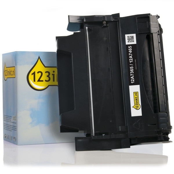 Lexmark 12A7365 / 12A7465 toner negro XXL (marca 123tinta) 12A7465C 034360 - 1