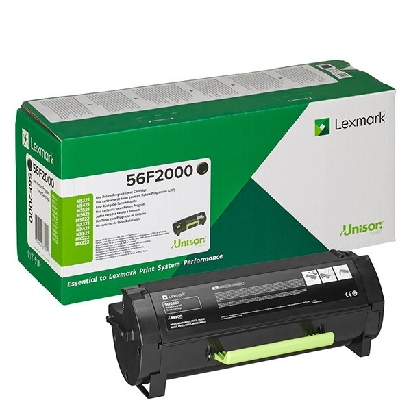 Lexmark 56F2000 toner negro (original) 56F2000 037844 - 1