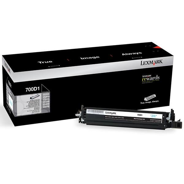 Lexmark 700D1 (70C0D10) revelador negro (original) 70C0D10 037262 - 1