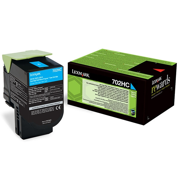 Lexmark 702HC (70C2HC0) toner cian XL (original) 70C2HC0 037248 - 1