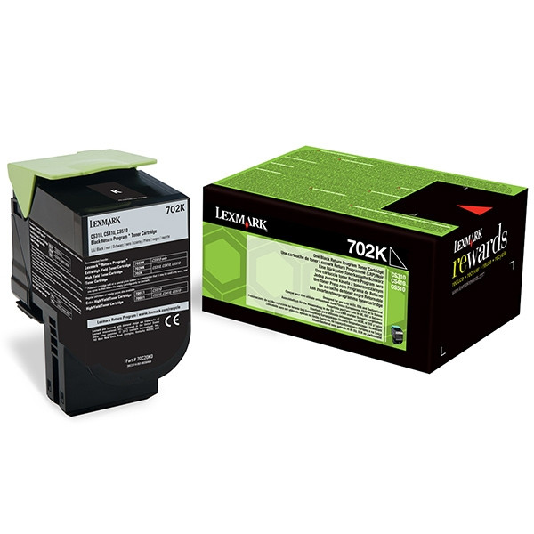 Lexmark 702K (70C20K0) toner negro (original) 70C20K0 037238 - 1