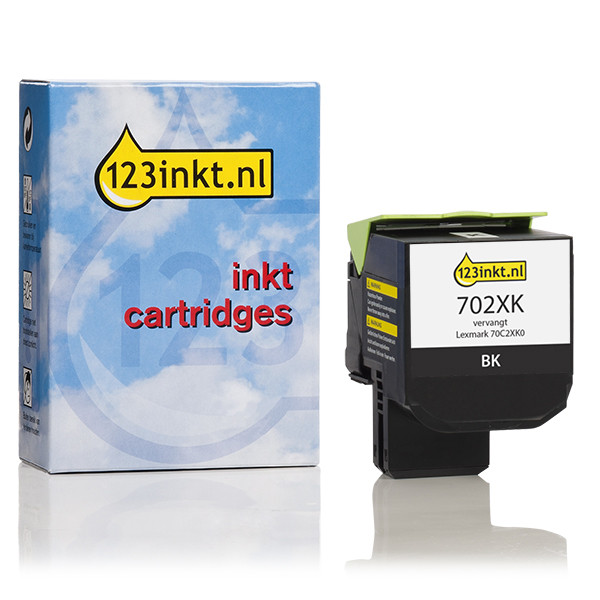 Lexmark 702XK (70C2XK0) toner negro XXL (marca 123tinta) 70C2XK0C 037255 - 1