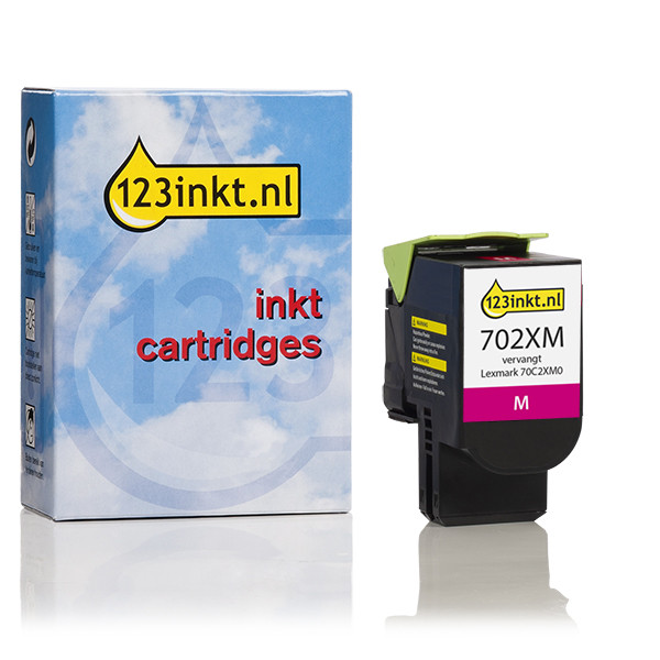 Lexmark 702XM (70C2XM0) toner magenta XXL (marca 123tinta) 70C2XM0C 037259 - 1