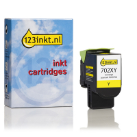 Lexmark 702XY (70C2XY0) toner amarillo XXL (marca 123tinta) 70C2XY0C 037261