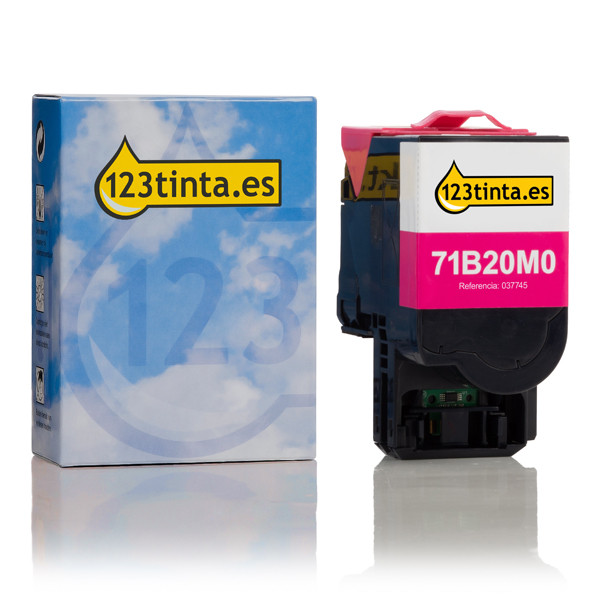 Lexmark 71B20M0 toner magenta (marca 123tinta) 71B20M0C 037745 - 1