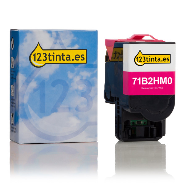 Lexmark 71B2HM0 toner magenta XL (marca 123tinta) 71B2HM0C 037753 - 1