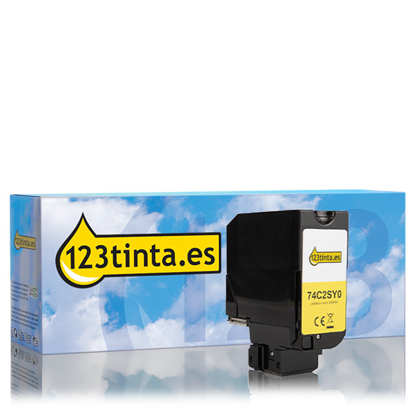 Lexmark 74C20Y0 toner amarillo (marca 123tinta) 037611 - 1