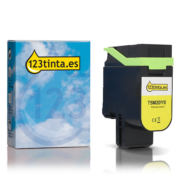 Lexmark 75M20Y0 toner amarillo (marca 123tinta) 038191 - 1