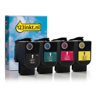 Lexmark 78C20K0, C0, M0, Y0 toners (marca 123tinta) | Pack negro + 3 colores 119902