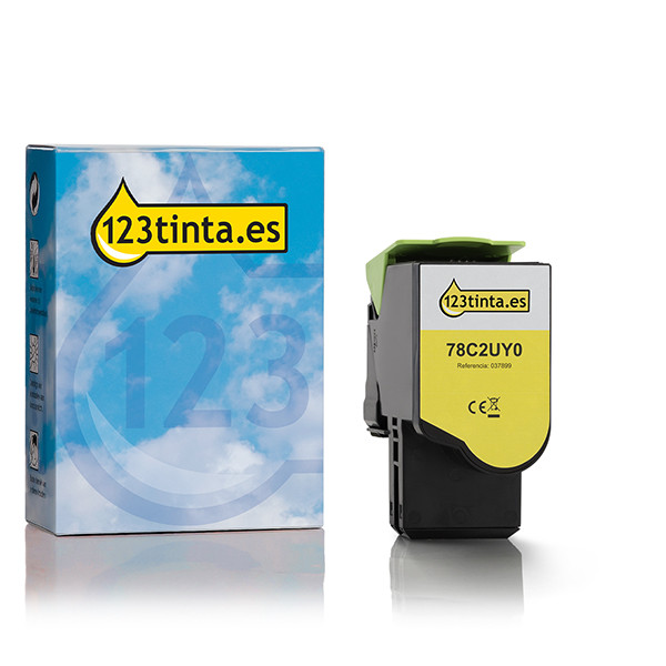 Lexmark 78C2UY0 toner amarillo XXXL (marca 123tinta) 78C2UY0C 037899 - 1