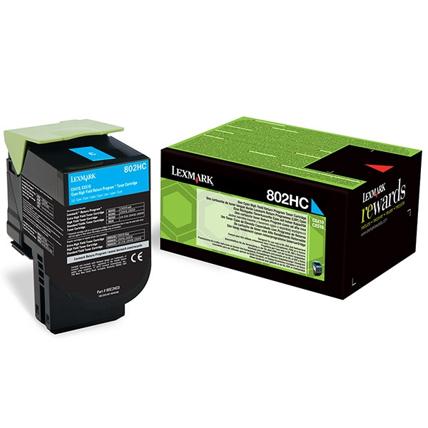 Lexmark 802HC (80C2HC0) toner cian XL (original) 80C2HC0 037294 - 1