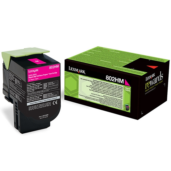 Lexmark 802HM (80C2HM0) toner magenta XL (original) 80C2HM0 037296 - 1