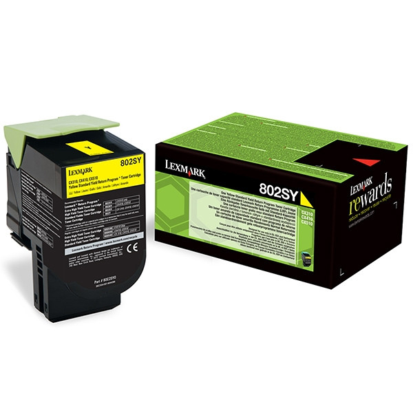 Lexmark 802SY (80C2SY0) toner amarillo (original) 80C2SY0 037290 - 1