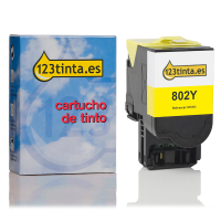 Lexmark 802Y (80C20Y0) toner amarillo (marca 123tinta) 80C20Y0C 037283