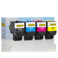 Lexmark 80C20K0, C0, M0, Y0 toners (marca 123tinta) | Pack negro + 3 colores 130285