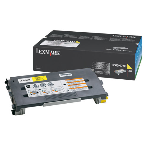 lexmark c500h2yg toner amarillo xl original