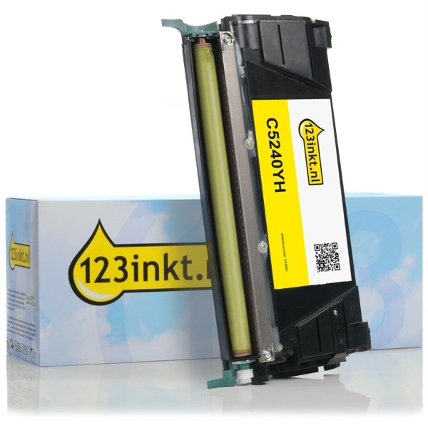 Lexmark C5240YH toner amarillo XL (marca 123tinta) C5240YHC 034701 - 1