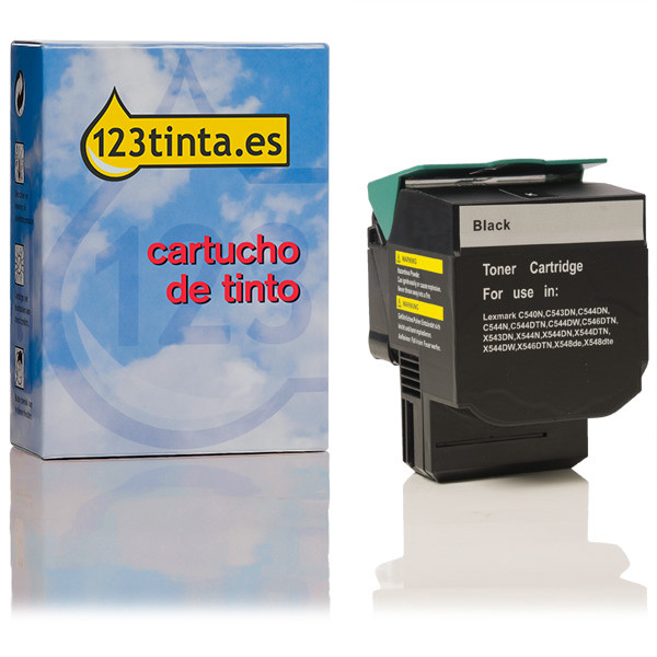 Lexmark C540H1KG toner negro XL (marca 123tinta) C540H1KGC 037017 - 1