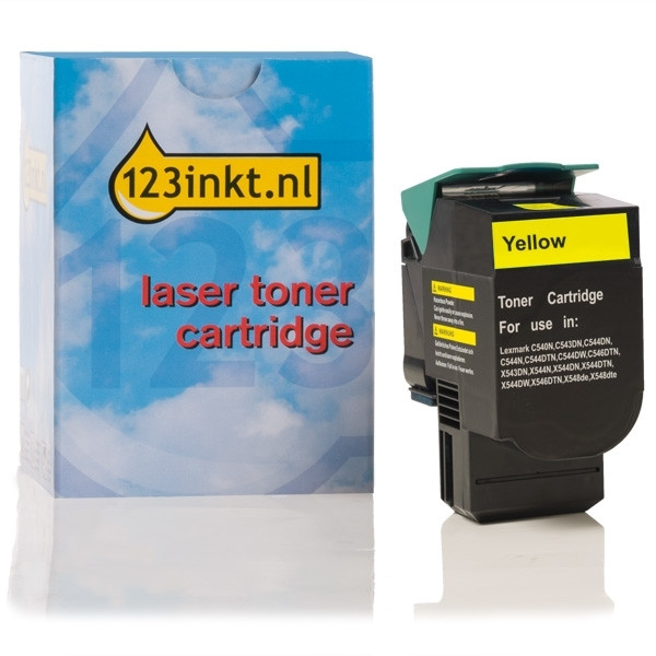 Lexmark C540H1YG toner amarillo XL (marca 123tinta) C540H1YGC 037023 - 1