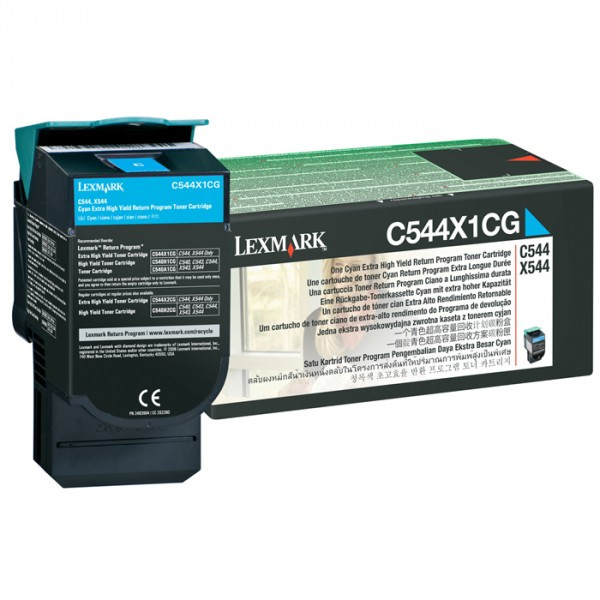 Lexmark C544X1CG toner cian XXL (original) C544X1CG 037010 - 1