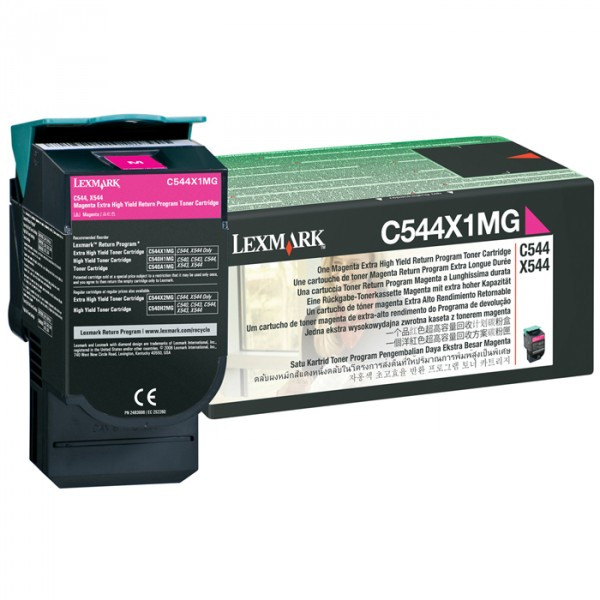 Lexmark C544X1MG toner magenta XXL (original) C544X1MG 037012 - 1