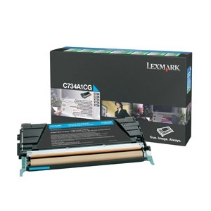 Lexmark C734A1CG toner cian (original) C734A1CG 037070 - 1