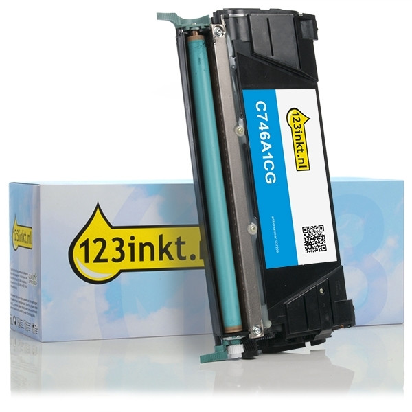 Lexmark C746A1CG toner cian (marca 123tinta) C746A1CGC 037209 - 1