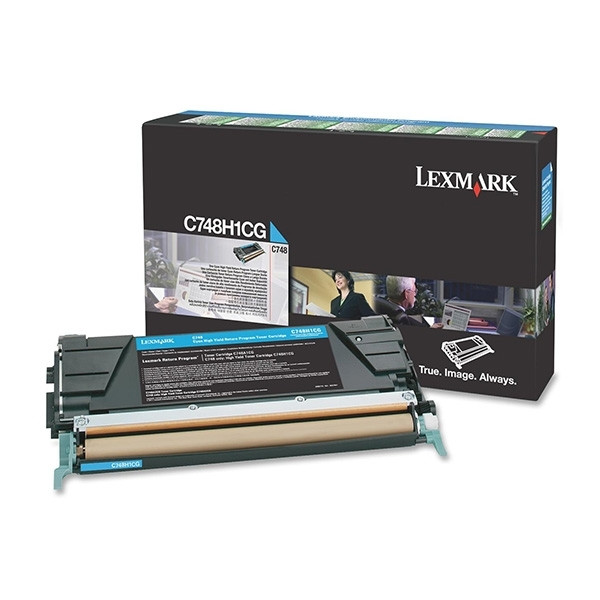 Lexmark C748H1CG toner cian XL (original) C748H1CG 037202 - 1