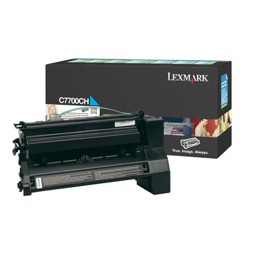 Lexmark C7700CH toner cian XL (original)