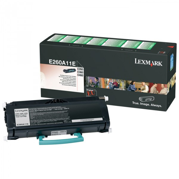 Lexmark E260A11E toner negro (original) E260A11E 037000 - 1