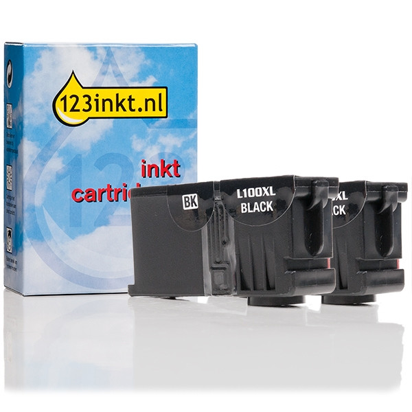 Lexmark nº 100XL (14N0848) pack doble negro (marca 123tinta) 14N0848C 040435 - 1