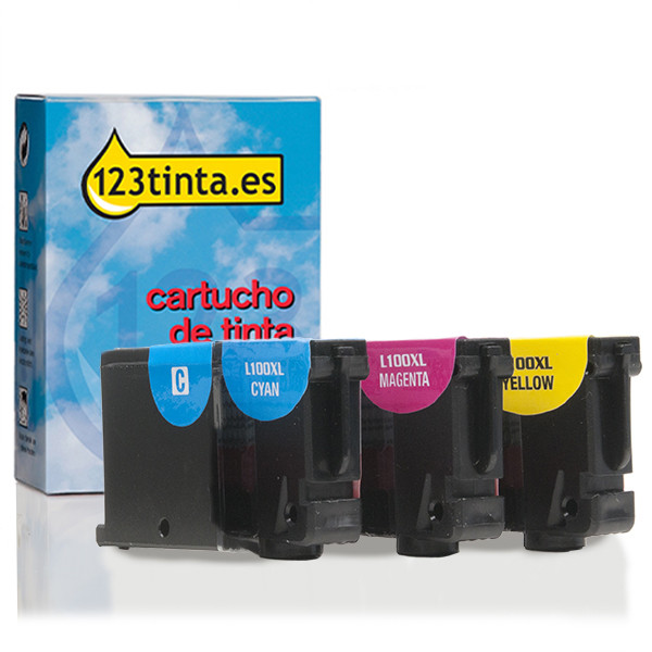 Lexmark nº 100XL (14N0850) multipack C/M/Y (marca 123tinta) 14N0850C 040437 - 1
