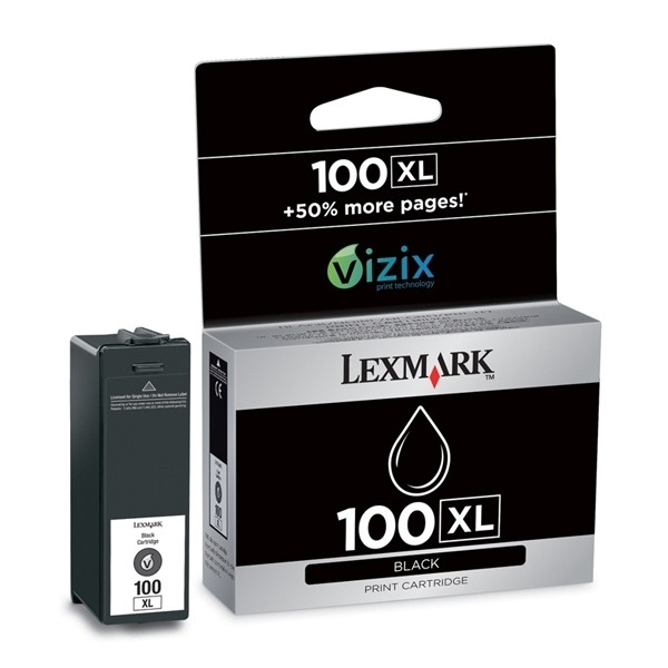 Lexmark nº 100XL (14N1068E) cartucho de tinta negro XL (original) 14N1068E 040422 - 1
