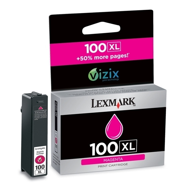 Lexmark nº 100XL (14N1070E) cartucho de tinta magenta XL (original) 14N1070E 040426 - 1