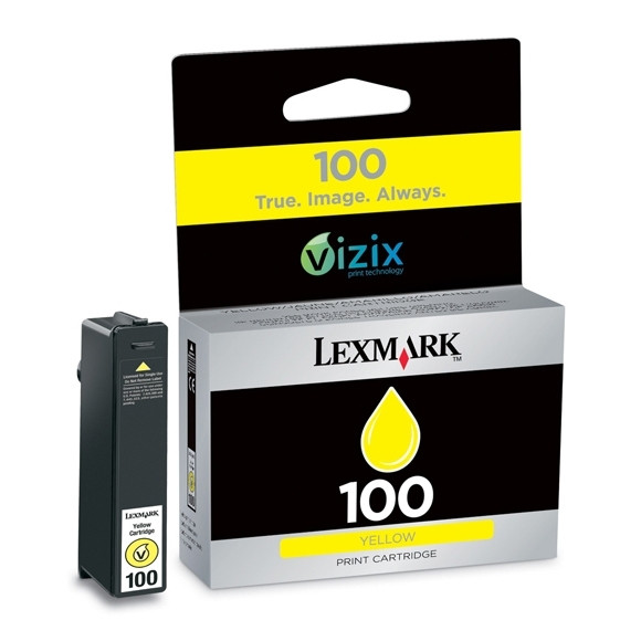 Lexmark nº 100 (14N0902E) cartucho de tinta amarillo (original) 14N0902E 040420 - 1