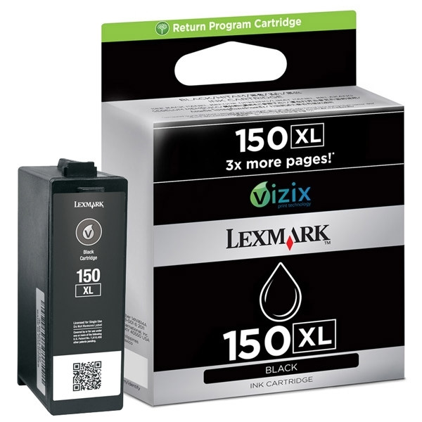 Lexmark nº 150XL (14N1614E) cartucho de tinta negro XL (original) 14N1614E 040464 - 1