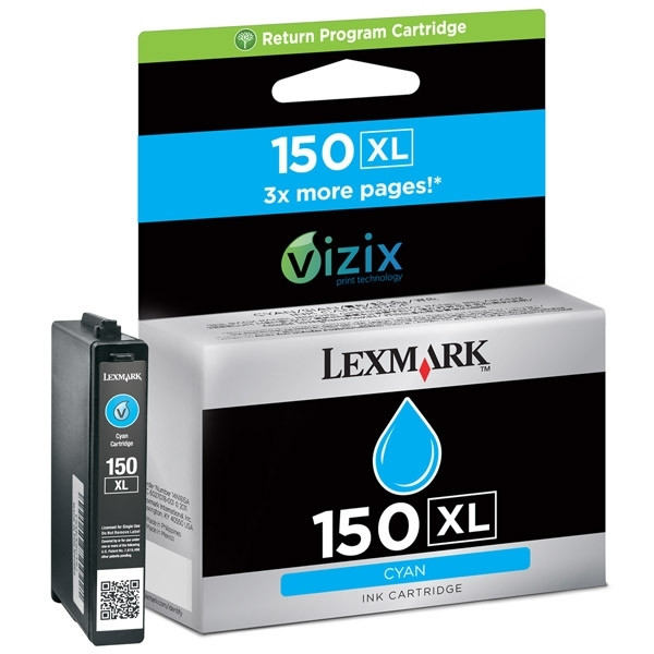 Lexmark nº 150XL (14N1615E) cartucho de tinta cian XL (original) 14N1615E 040466 - 1