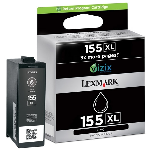 Lexmark nº 155XL (14N1619E) cartucho de tinta negro XL (original) 14N1619E 040472 - 1