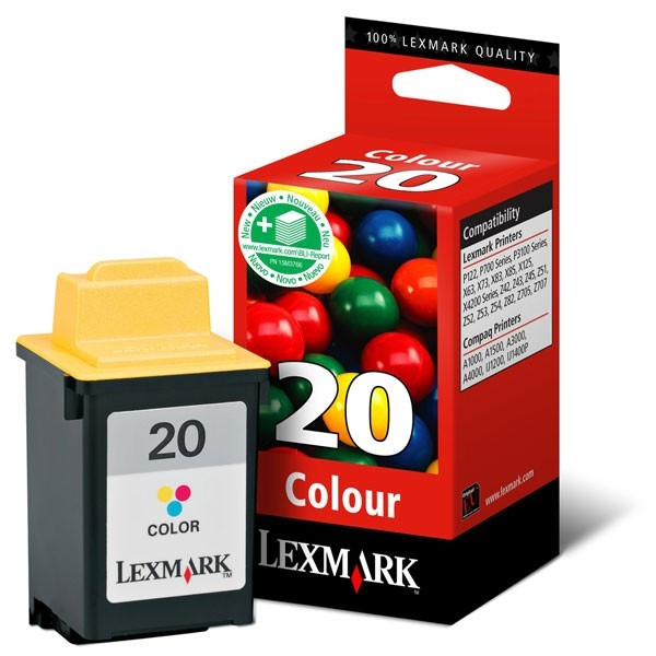 Lexmark nº 20 (15MX120) cartucho de tinta tricolor (original) 15MX120E 040049 - 1
