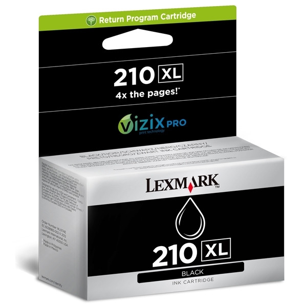 Lexmark nº 210XL (14L0174E) cartucho de tinta negro XL (original) 14L0174E 040608 - 1